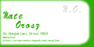 mate orosz business card