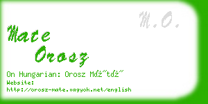 mate orosz business card